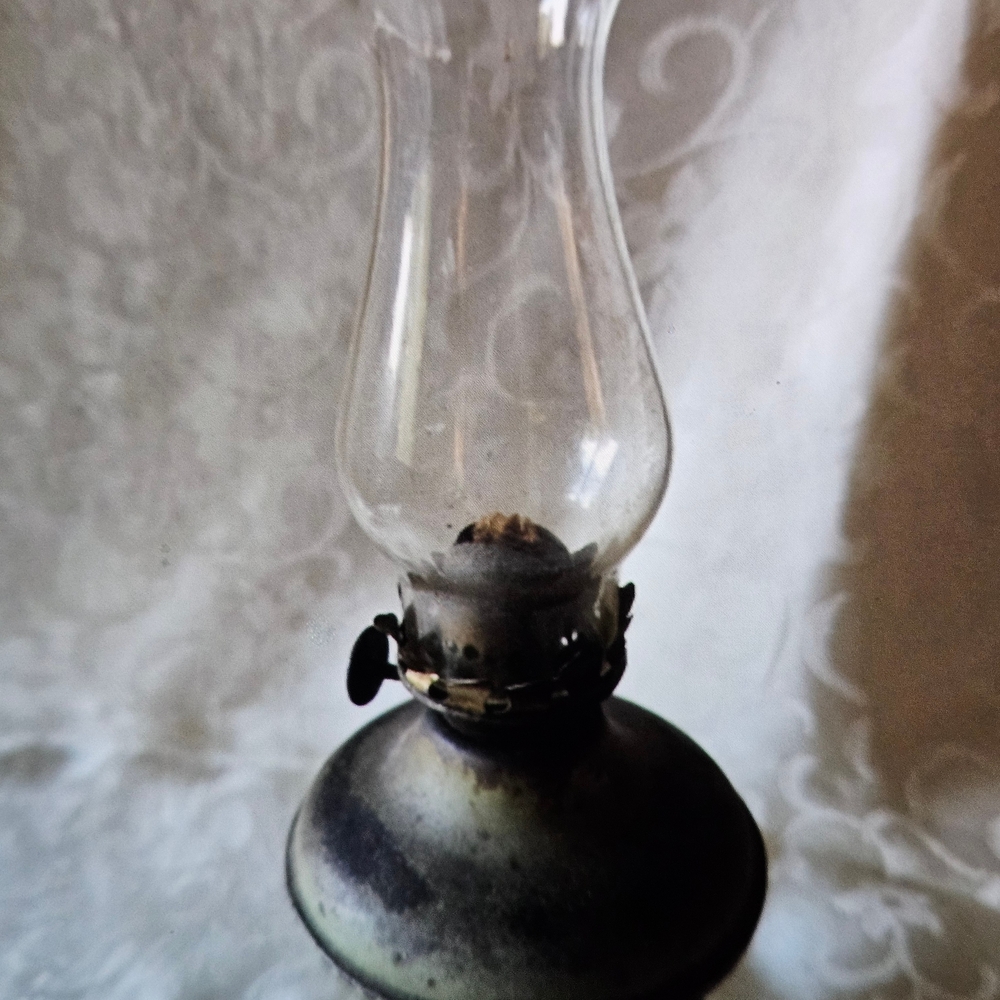 ❤️ Vintage Mini 7.5" | Dark Green | Primitive Tin Oil Lamp